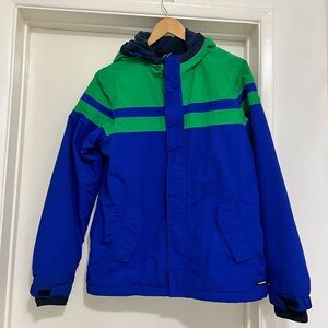 Lands End blue and green kids' ski jacket size Youth XL 18-20 (like Men’s Small)